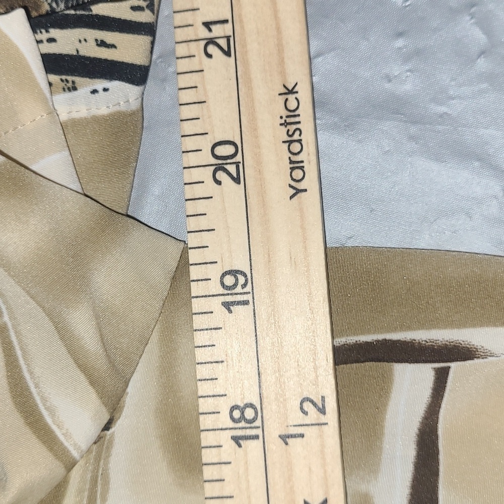 Blouse Top Patchwork Zebra Leopard Print Collared… - image 4